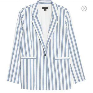 NWT Stripe Cinch Sleeve Blazer
